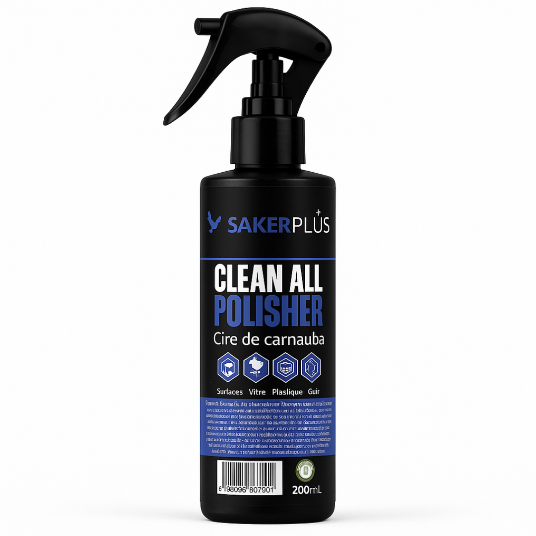 CLEAN ALL POLISHER – طلاء حماية فائق للسيارات بتركيبة شمع الكرناوبا | لمعان مذهل، مقاومة للماء، ولمسة نهائية تدوم طويلاً