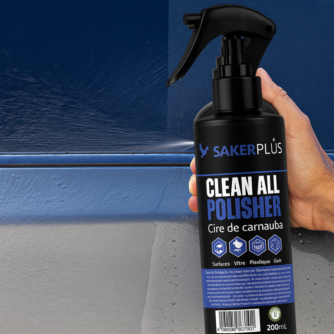 CLEAN ALL POLISHER – طلاء حماية فائق للسيارات بتركيبة شمع الكرناوبا | لمعان مذهل، مقاومة للماء، ولمسة نهائية تدوم طويلاً