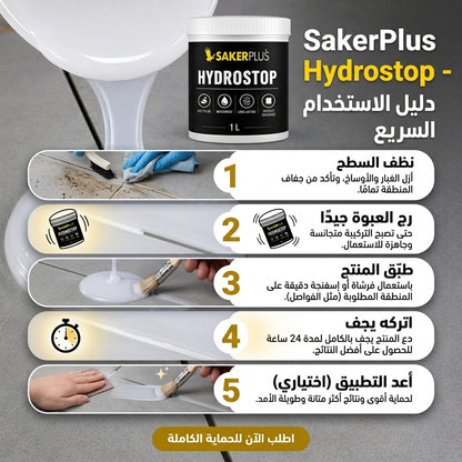 HYDROSTOP – أقوى عازل مائي غير مرئي لكل الأسطح