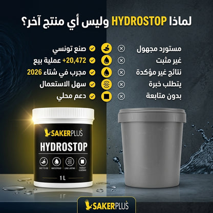 HYDROSTOP – أقوى عازل مائي غير مرئي لكل الأسطح